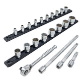 22 Piece Professional Socket Set -12 Point - 3/8" Drive - Metric