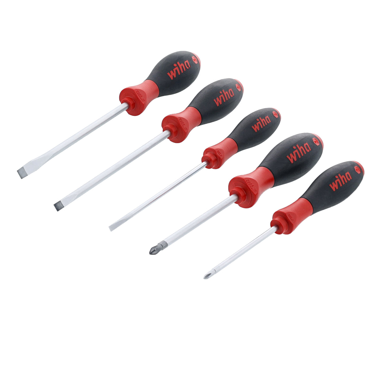 Wiha 30277 SoftFinish® Slotted and Phillips Screwdriver Set 5-Piece