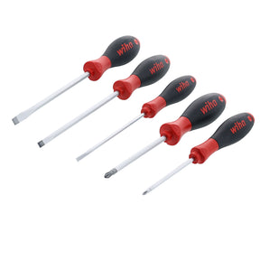 Wiha 30277 5 Piece SoftFinish Slotted and Phillips Screwdriver Set