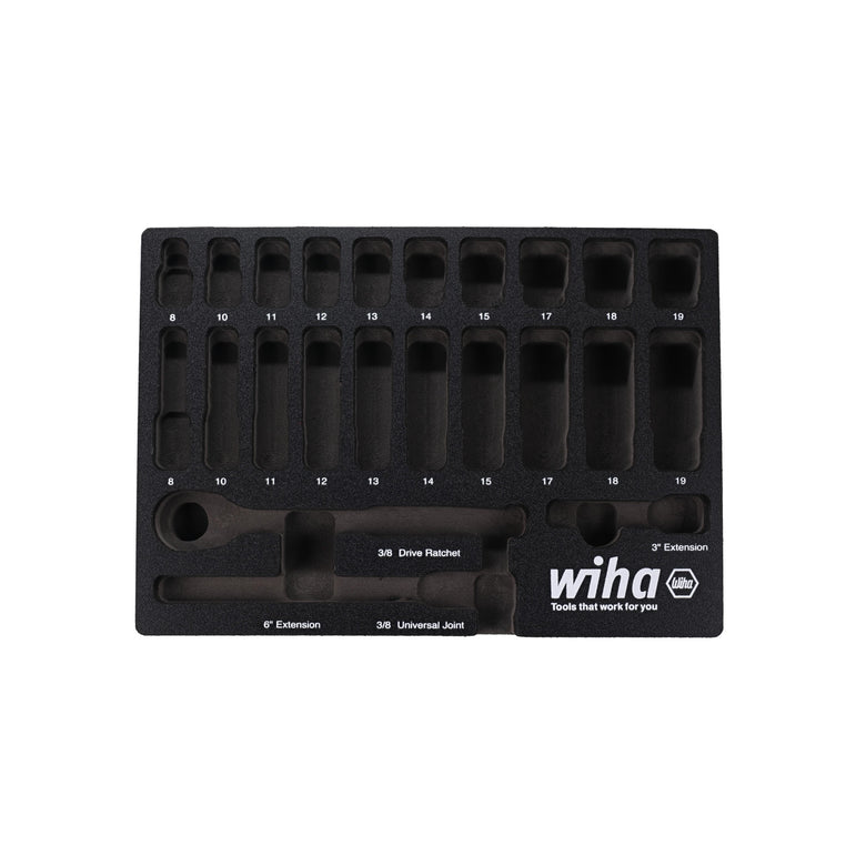 EMPTY FOAM TRAY FOR 3/8" METRIC SOCKET SET