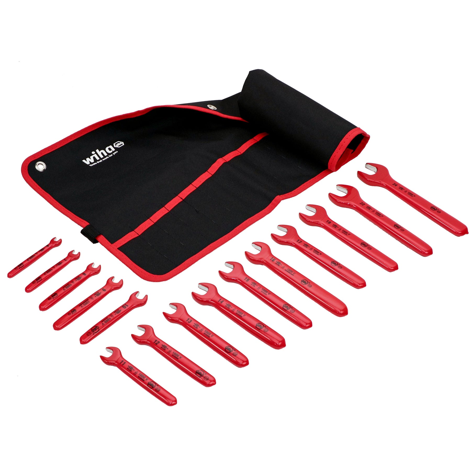 15 Piece Insulated Open End Wrench Set - Metric
