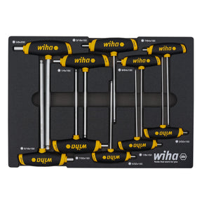 10 Piece SoftGrip Dual Drive Hex SAE T-Handle Tray Set