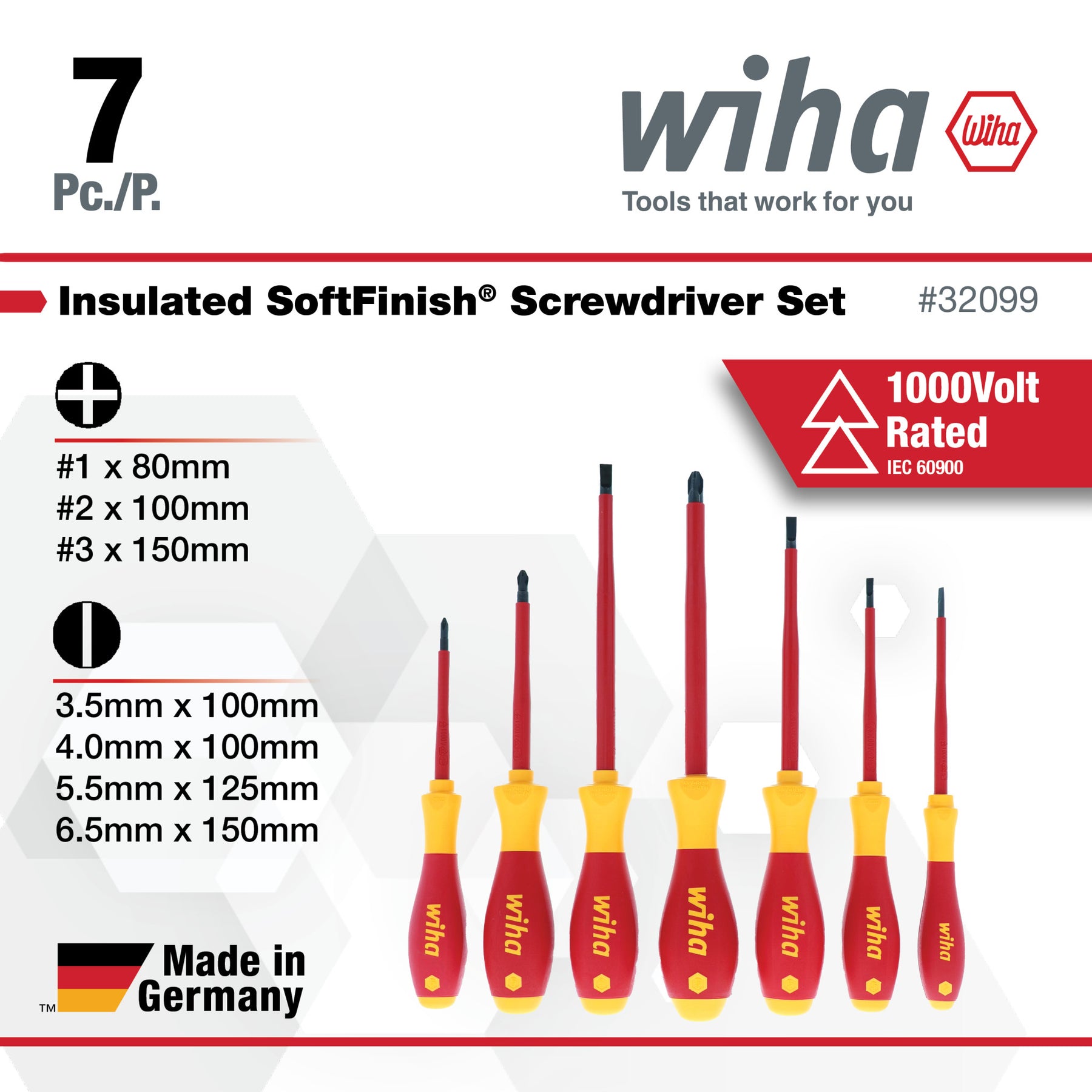 7 Piece Insulated SoftFinish Screwdriver Set