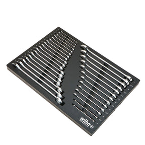 31 Piece Combination Wrench Tray Set - SAE and Metric