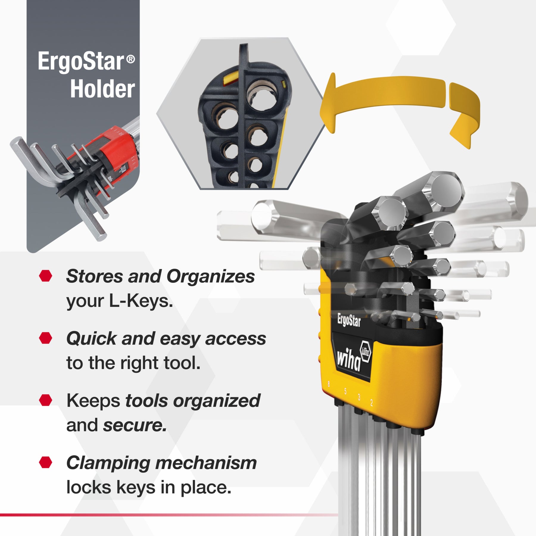 22 Piece MagicRing Ball End Hex L-Key Set - Inch, Metric