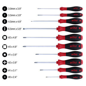 10 Piece SoftFinish Phillips and Square Screwdriver Set