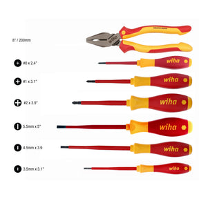 7 Piece Insulated SoftFinish Screwdriver and Combination Plier Set