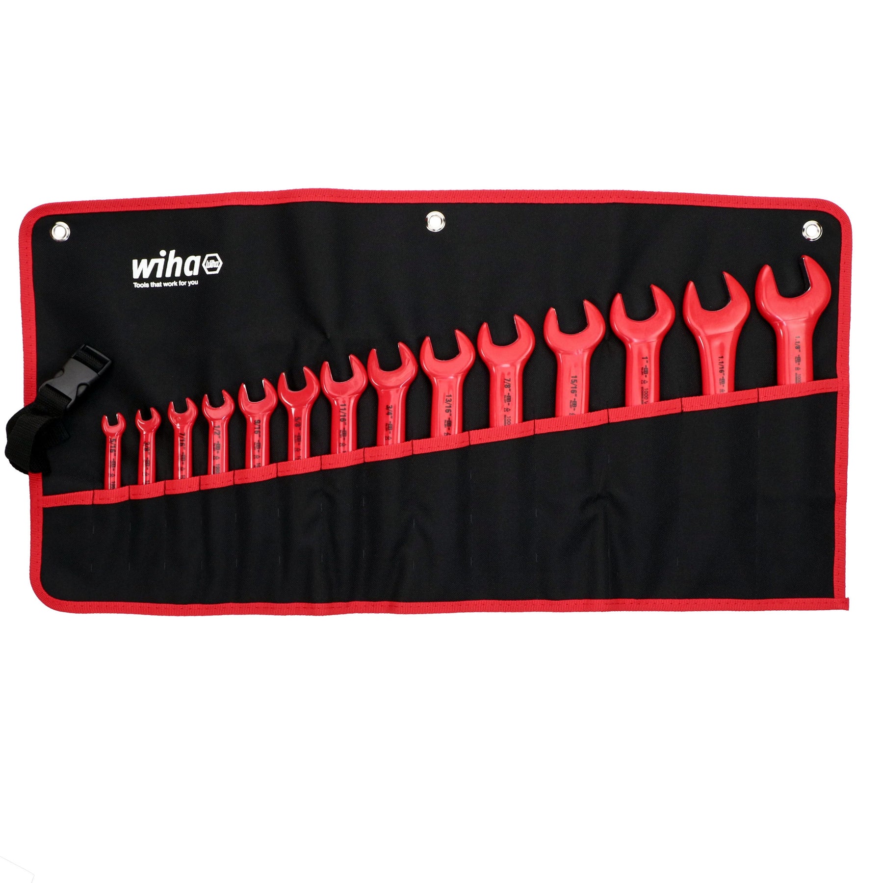 Wiha 20190 14 Piece Insulated Open End Wrench Set - SAE