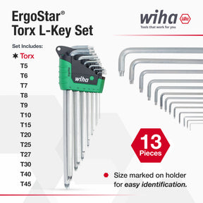 13 Piece ErgoStar Torx L-Key Set