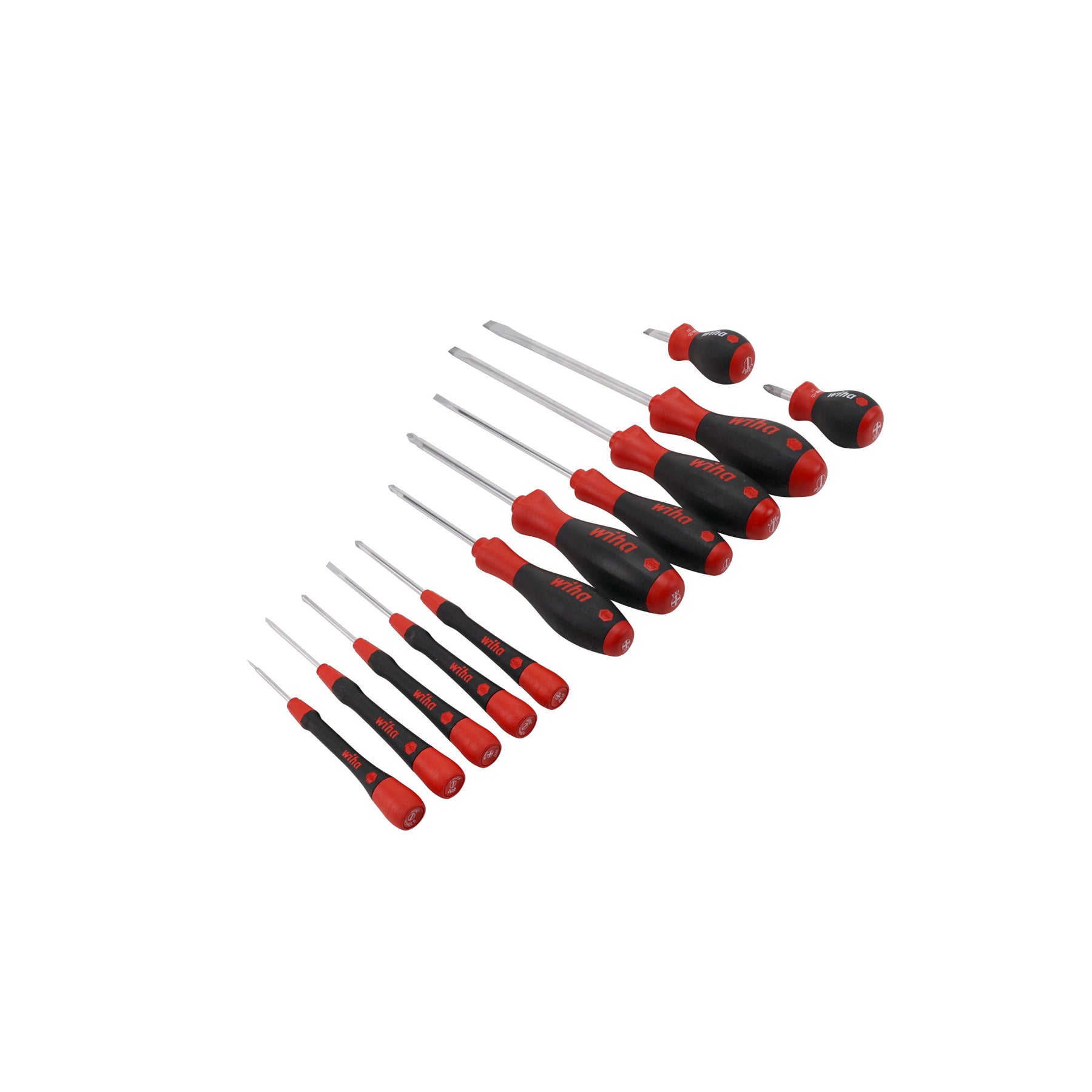12 Piece Screwdriver Set - PicoFinish Precision, SoftFinish Standard and Stubby