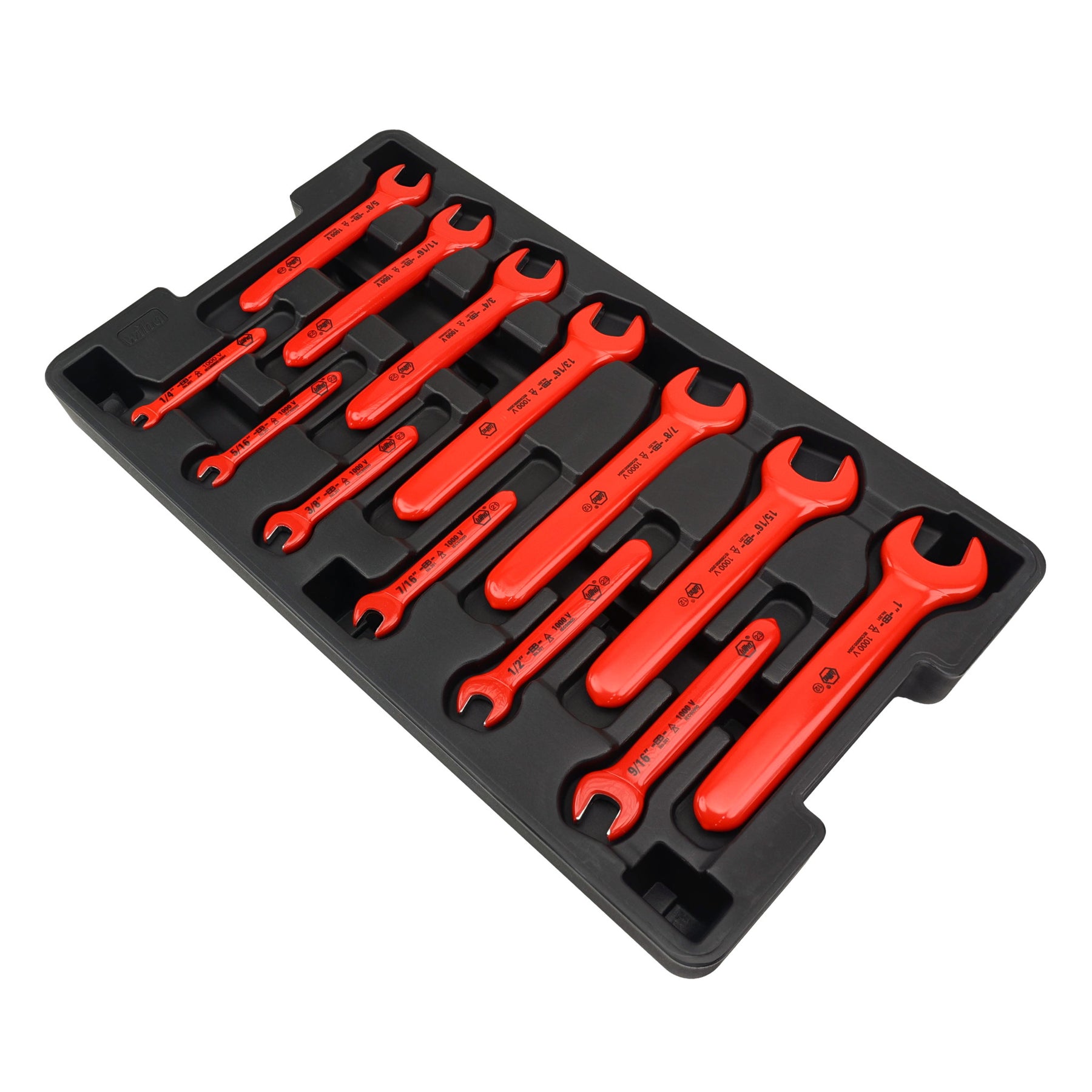 13 Piece Insulated Open End Wrench Tray Set - Metric
