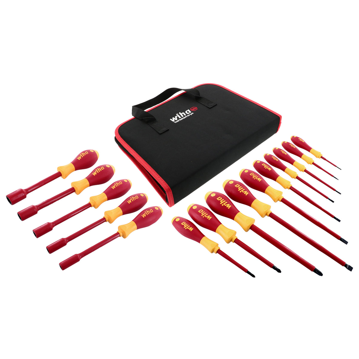 Wiha 32190 Insulated Slot/Ph/Nut Drivers 15 Pc. Set Made in Germany