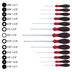 13 Piece SoftFinish MagicRing Ball End Screwdriver Set