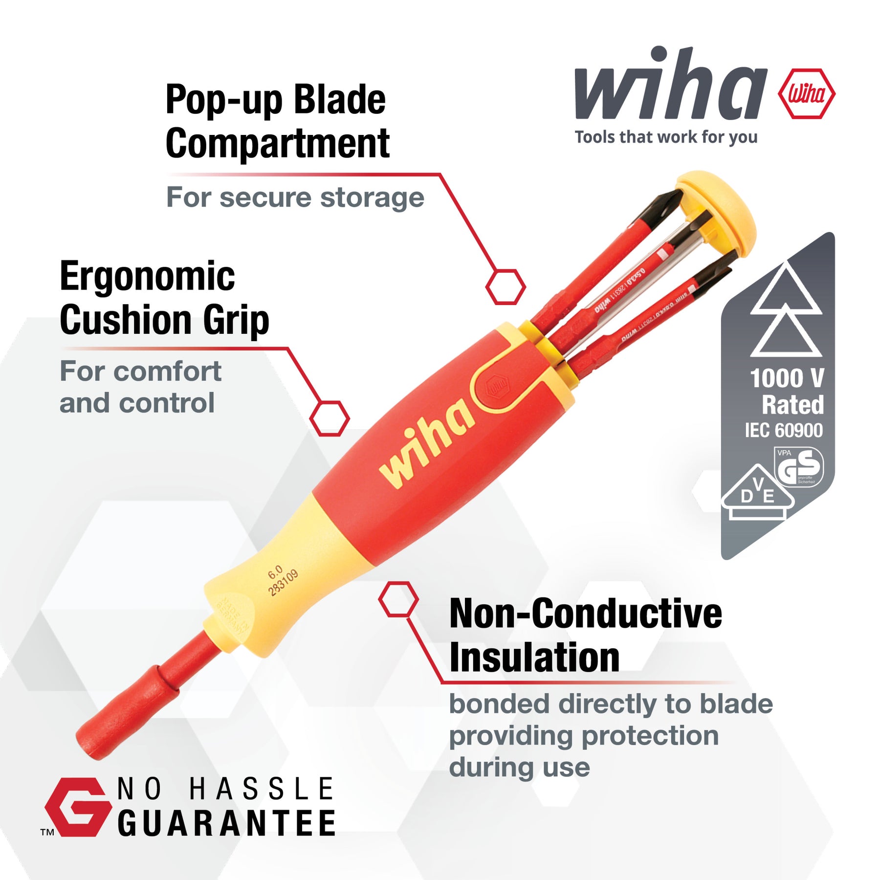 7 Piece Insulated SlimLine Ultra-Driver Blade Set Slotted, Phillips