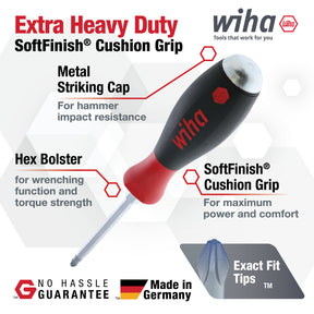 SoftFinish XHeavy Duty Slotted Screwdriver 10.0mm x 175mm