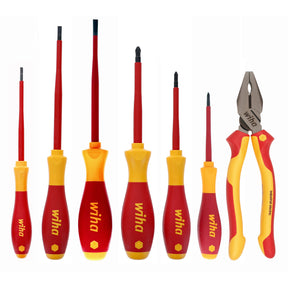 Wiha 32961 7 Piece Insulated SoftFinish Screwdriver and Combination Plier Set