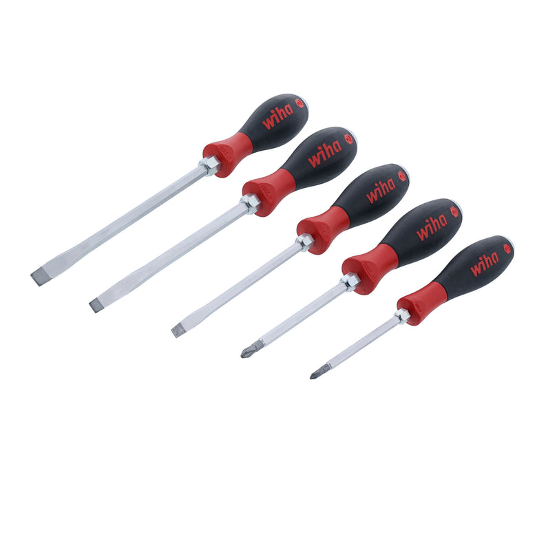 5 Piece SoftFinish XHeavy Duty Slotted and Phillips Screwdriver Set