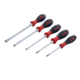 Wiha 53095 5 Piece SoftFinish X Heavy Duty Slotted and Phillips Screwdriver Set