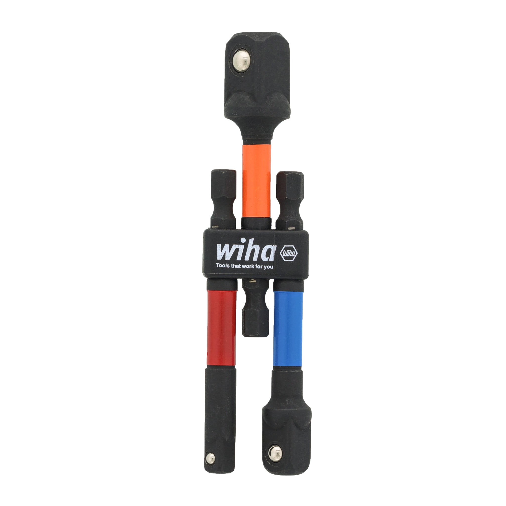 Wiha 70488 Color-Coded Socket Adapters 3 pc.
