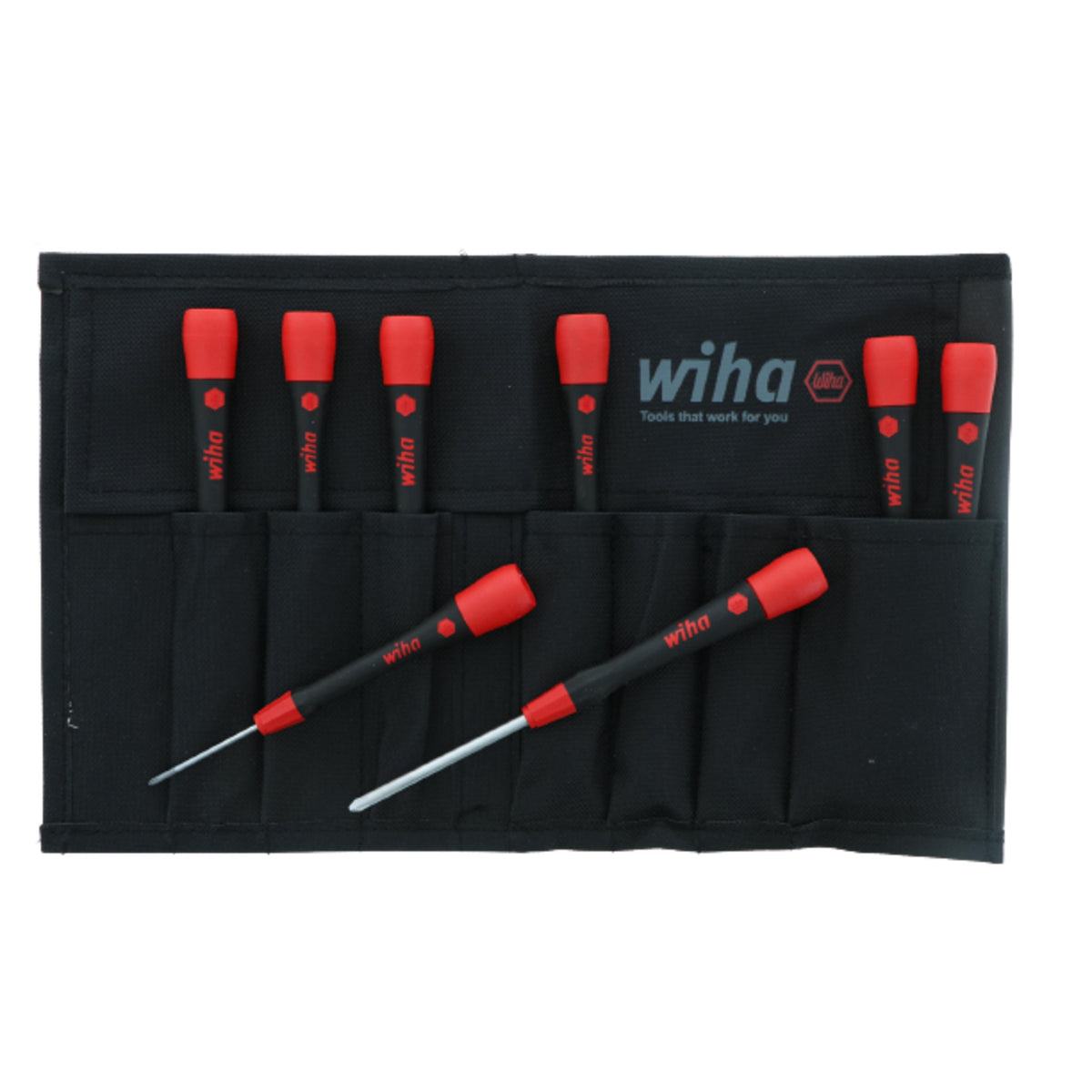 Wiha 26193 8 Piece PicoFinish Precision Slotted and Phillips Screwdriver Set