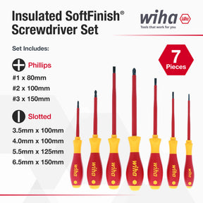 7 Piece Insulated SoftFinish Screwdriver Set