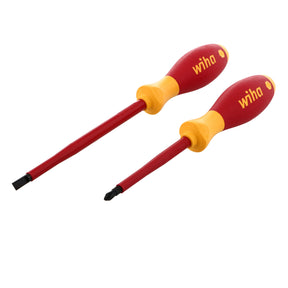 Wiha 33580 2 Piece Insulated SoftFinish Slotted and Phillips Screwdriver Set
