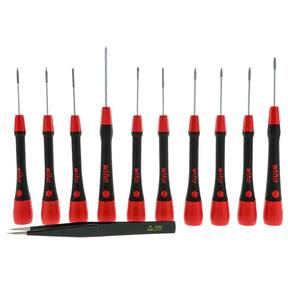 11 Piece PicoFinish Precision Screwdriver and Tweezers Smartphone Technician Set with Roll Pouch