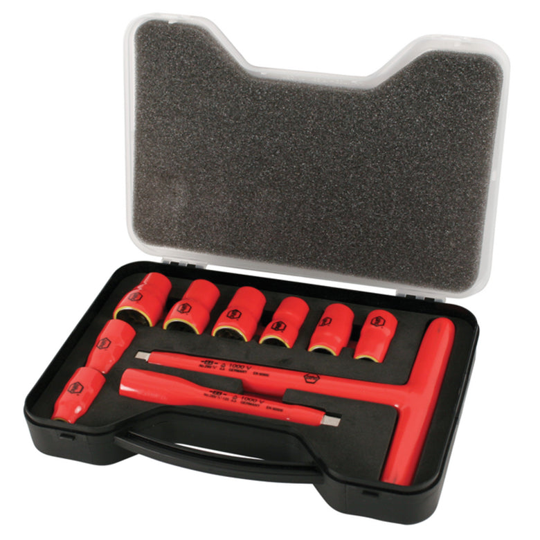 10 Piece Insulated Socket and T-Handle Set 3/8" Drive - SAE