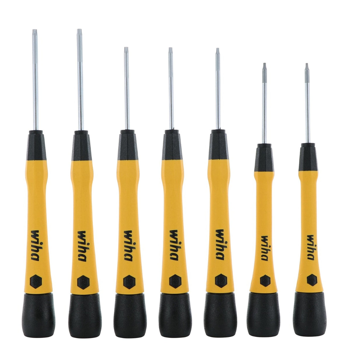 Wiha 27892 7 Piece ESD Safe Picofinish Precision Torx Driver Set (T4 -T10)