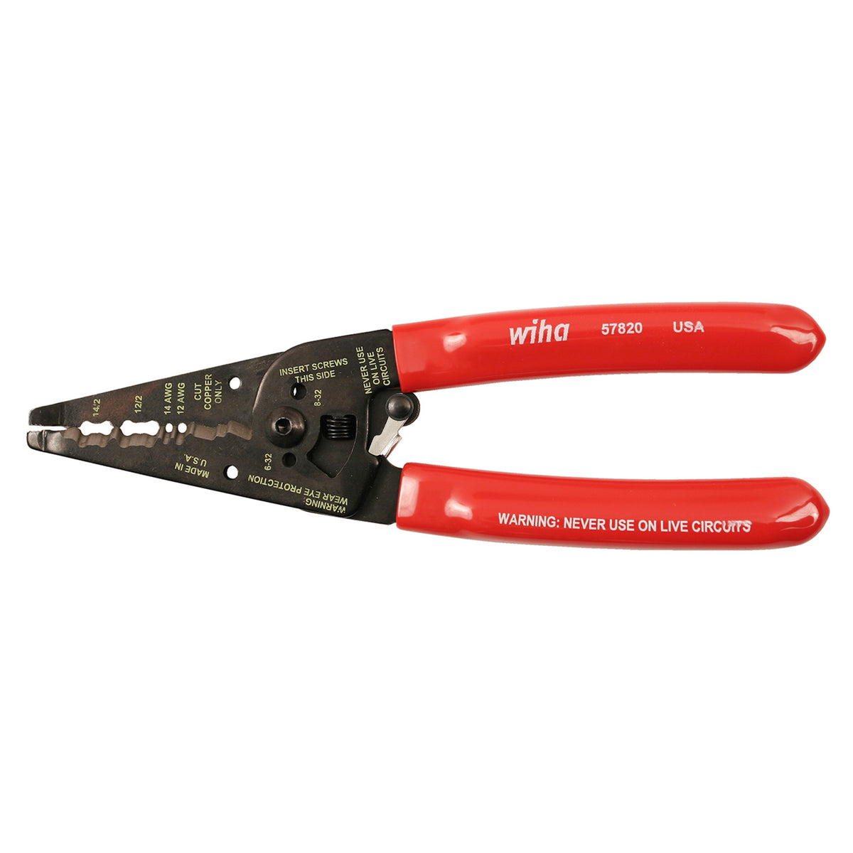 Wiha 57820 Classic Grip Wire Strippers Dual NM-B Cable 7.75"