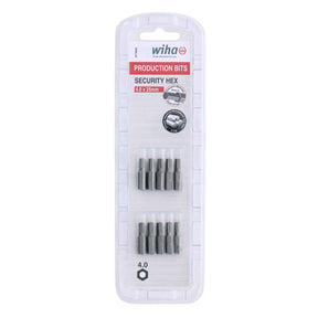 Security Hex Bit 4.0 - 25mm - 10 Pack