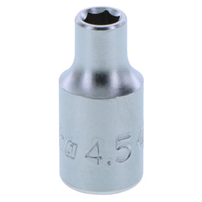 6 Point - 1/4 Inch Drive Socket - 4.5mm x 25mm