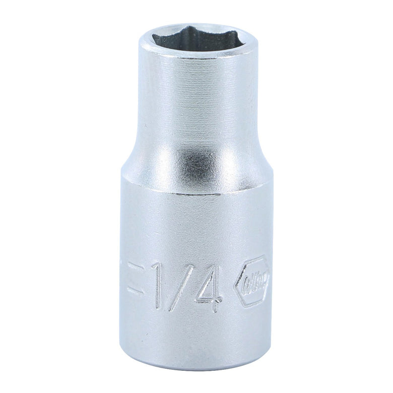 6 Point - 1/4 Inch Drive Socket - 1/4" x 25mm