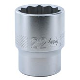 Wiha 33838 12 Point - 1/2" Drive Socket 22.0mm