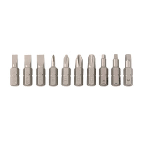 Wiha 72593 10 Piece Bit Set - Slotted - Phillips - Square