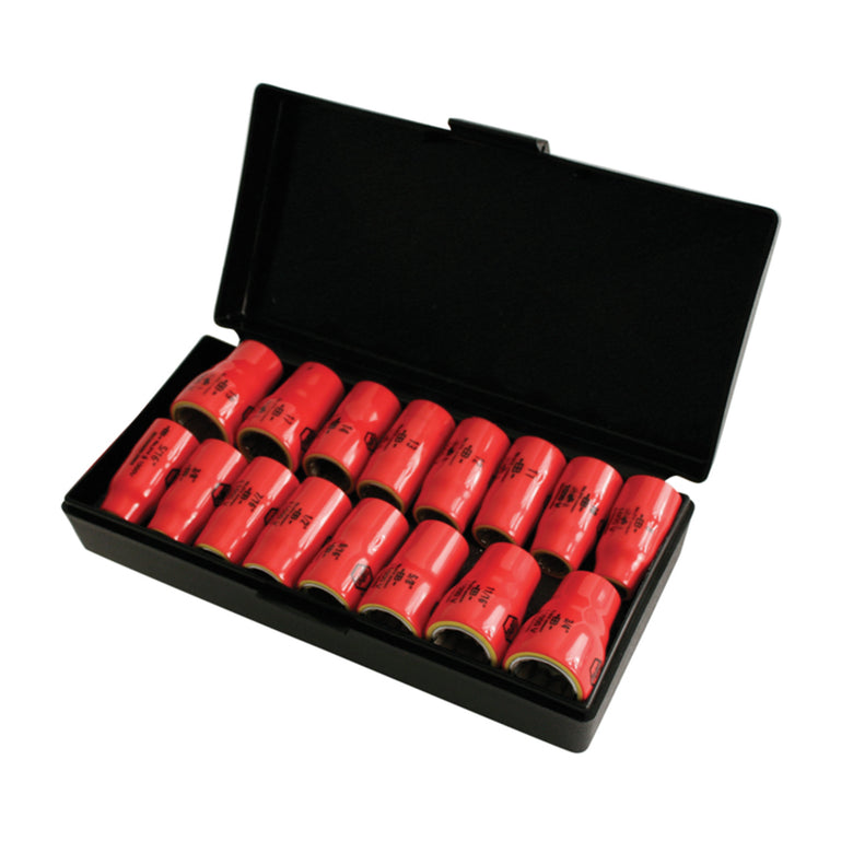 16 Piece Insulated Socket Set 3/8" Drive - Metric