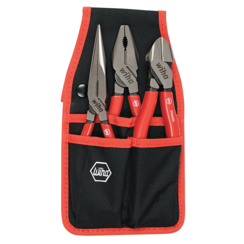 3 Piece Classic Grip Pliers and Cutters Belt Set