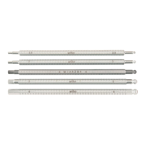 Wiha 28476 Drive-Loc VI Hex Blade 5 Pack Set Made in Germany