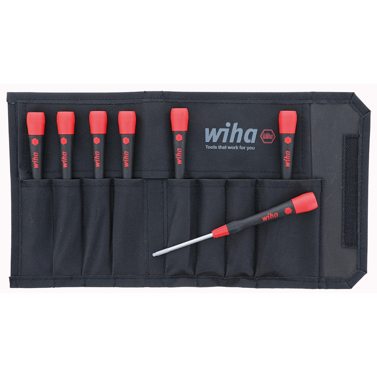 Wiha 26493 7 Piece PicoFinish Precision Ball End Hex Screwdriver Set - Inch