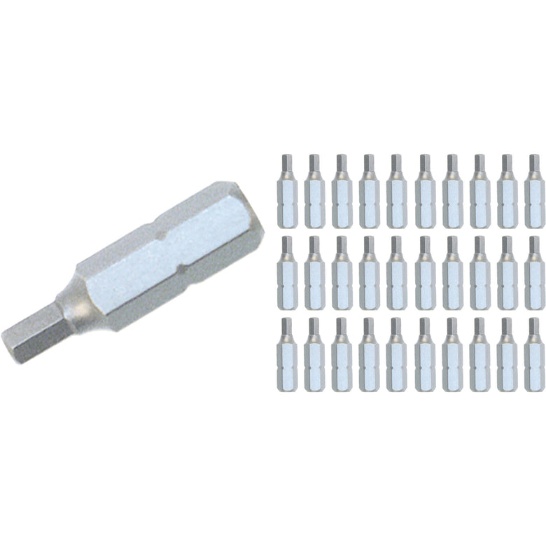 Hex Contractor Insert Bit 6.0mm x 25mm - 30 Pack