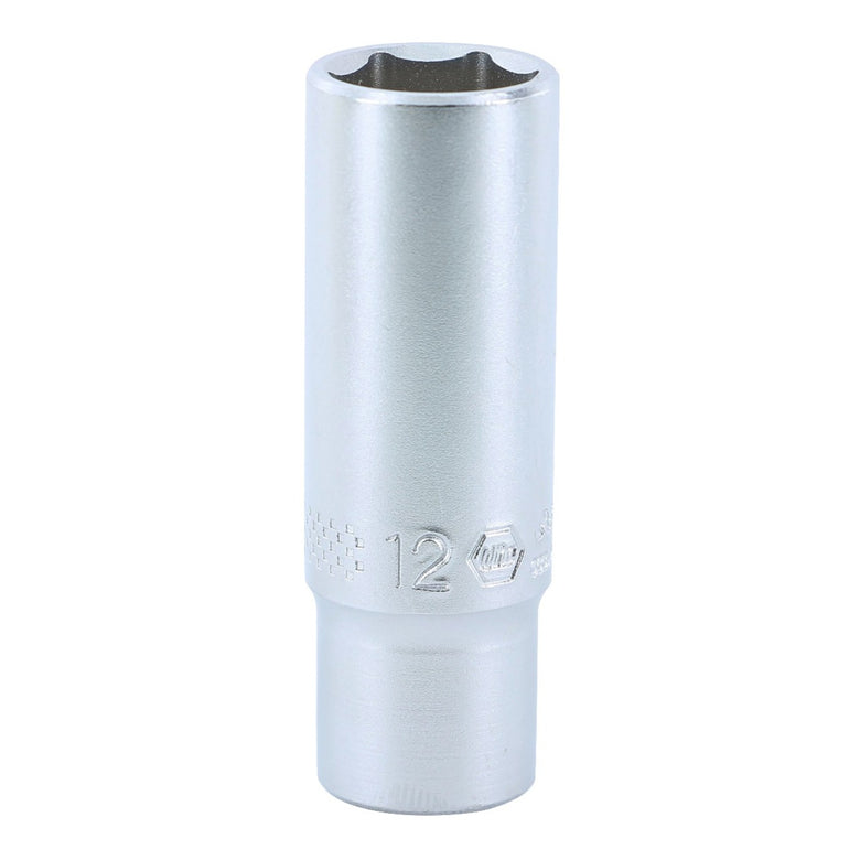 6 Point - 1/4 Inch Drive Deep Socket - 12.0mm x 50mm