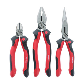 Wiha 30964 3 Piece Industrial SoftGrip Pliers and Cutters Set