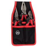 Wiha 30993 3 Piece Industrial SoftGrip Pliers and Cutters Set with Belt Pouch