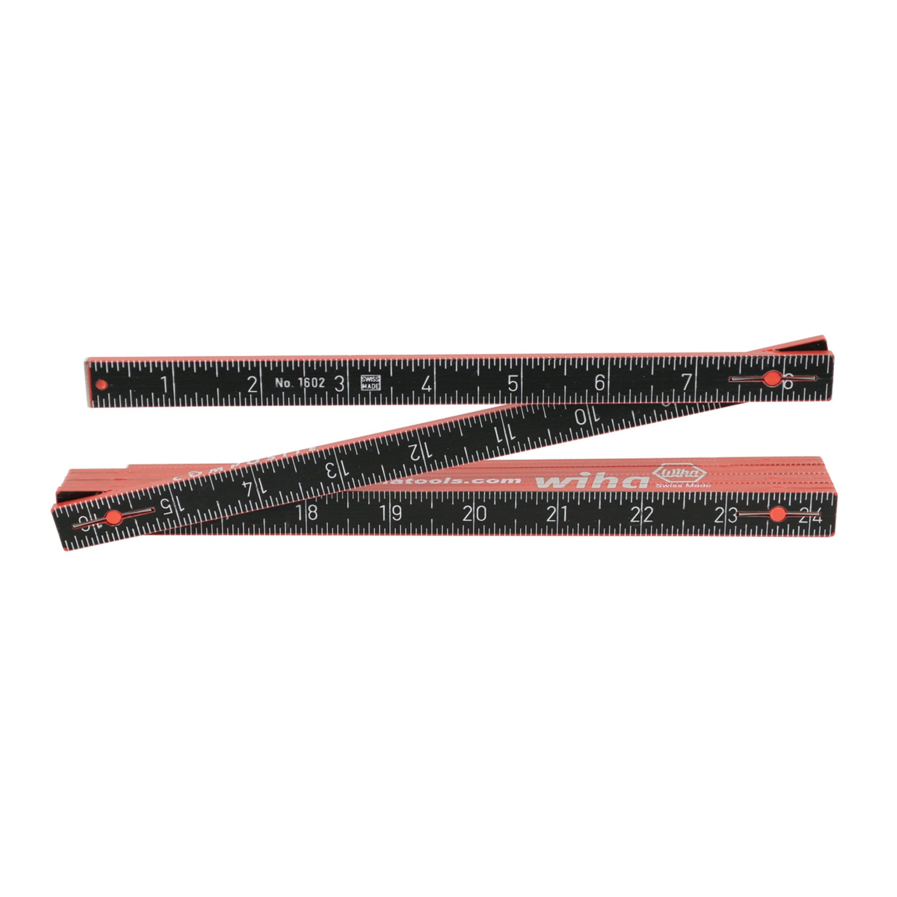 Wiha 61606 Composite 2 Meter Folding Ruler - Metric - Inch