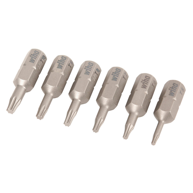 6 Piece Torx Insert Bit Set - T5 - T10 x 25mm