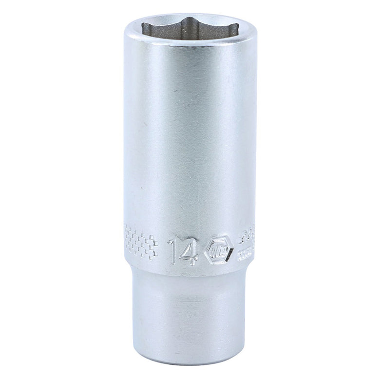 6 Point - 1/4 Inch Drive Deep Socket - 14.0mm x 50mm