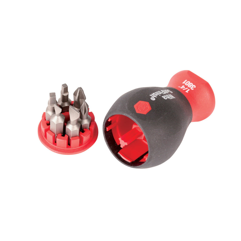7 Piece SoftFinish Stubby Bit Holder Set - Slotted, Phillips, Square