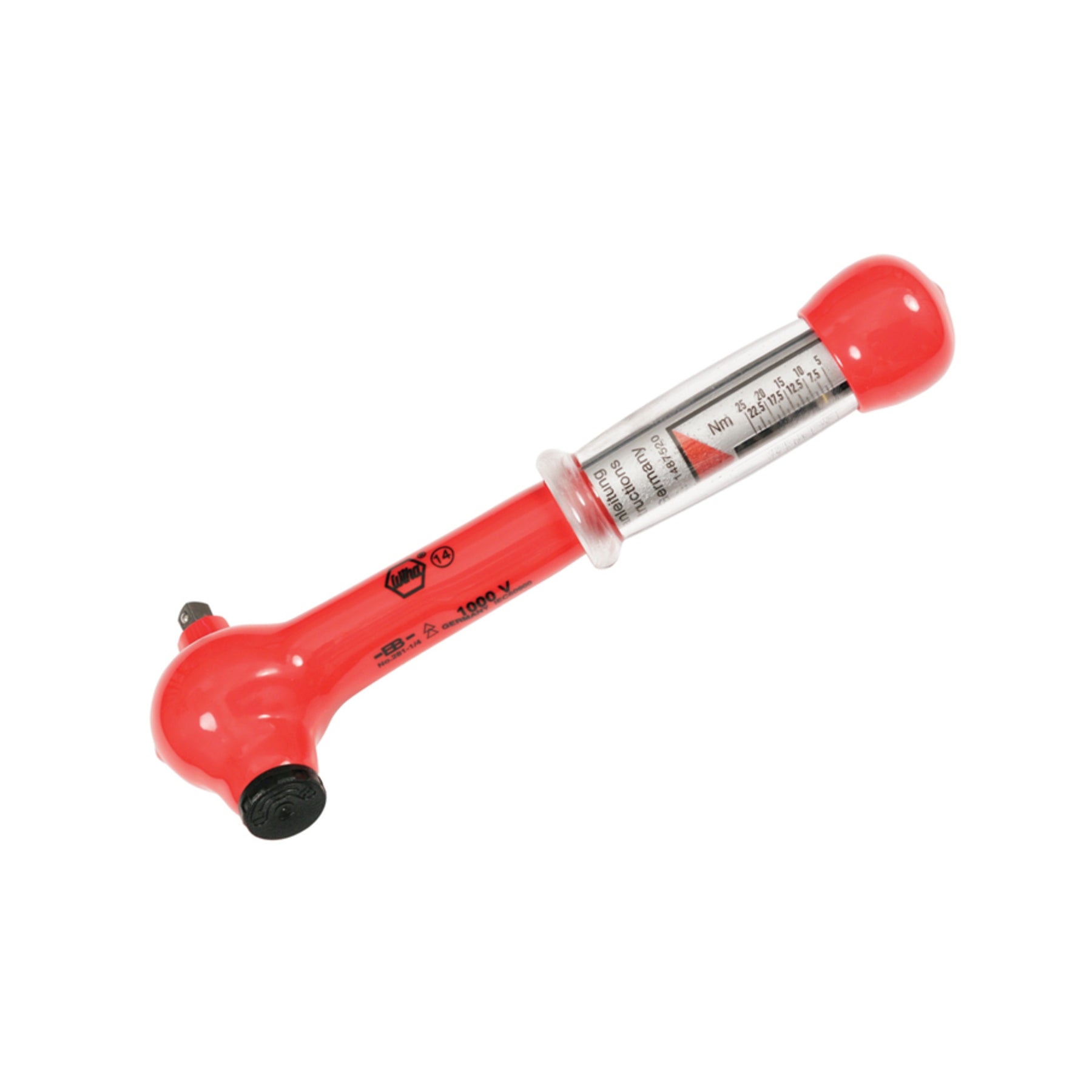 Wiha 30114 Insulated Ratcheting Torque Wrench 1/4" Drive 5-25 Nm