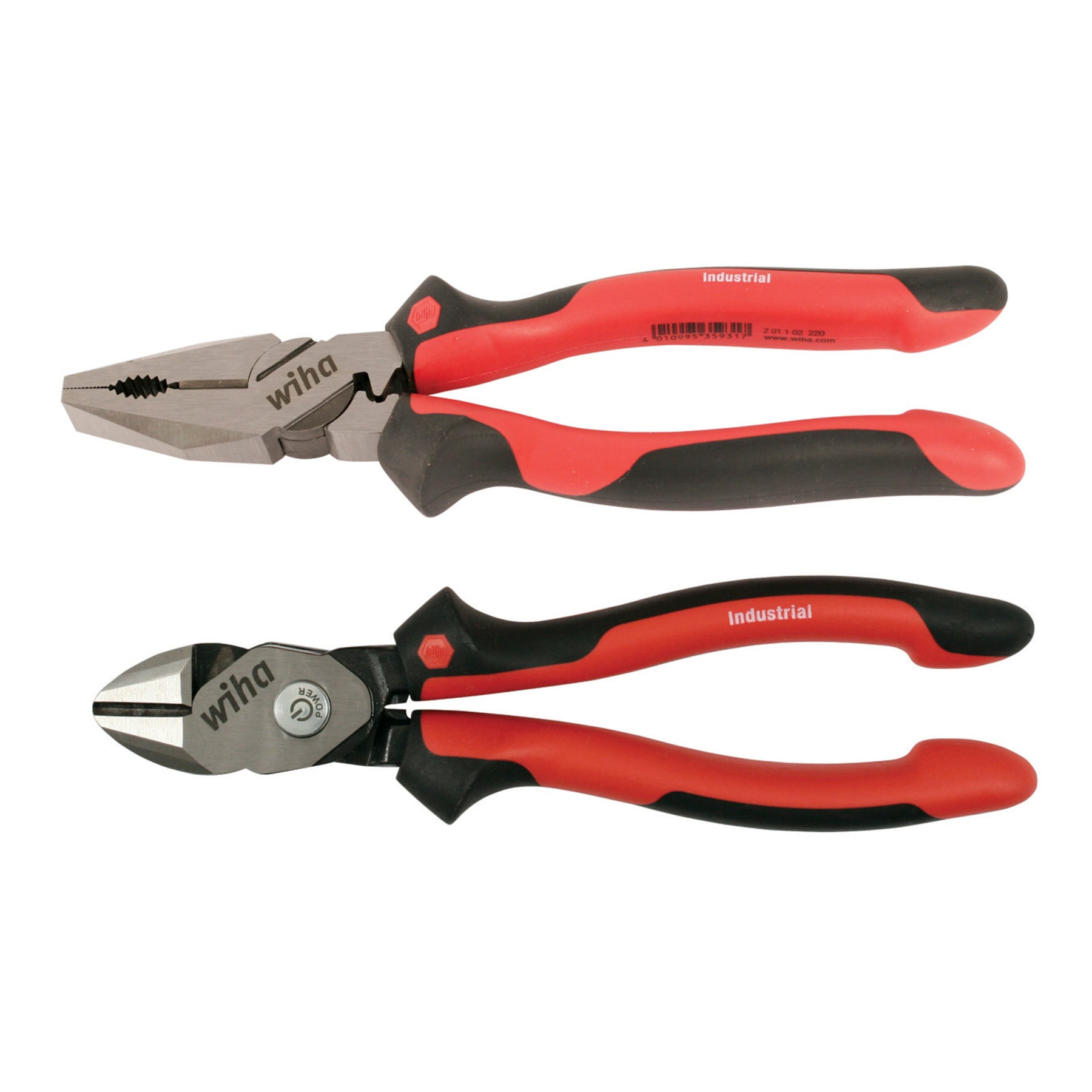 2 Piece Industrial SoftGrip Pliers and Cutters Set
