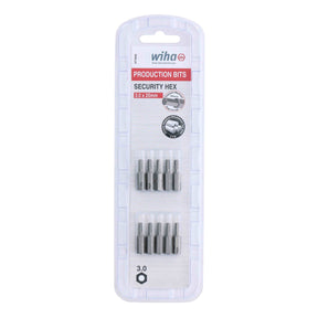 Security Hex Bit 3.0 - 25mm - 10 Pack